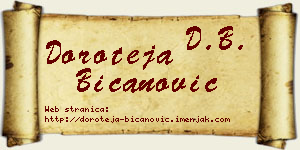 Doroteja Bicanović vizit kartica